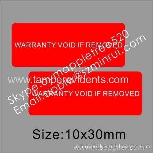 Ultra Destructible Vinyl Labels,tamper Evident Warranty Stickers,warranty Void If Removed Security Label 